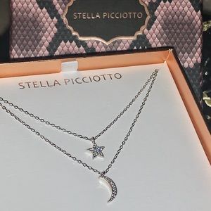 Sterling moon drop necklace